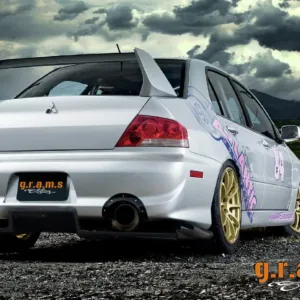 Mitsubishi Lancer 5, 6, 7, 8, 9  Rear Diffuser Top Secret - Shine Style - Evolution 4