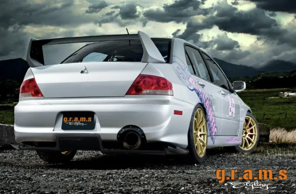 Mitsubishi Lancer 5, 6, 7, 8, 9  Rear Diffuser Top Secret - Shine Style - Evolution 4