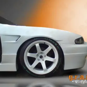 Nissan Silvia S14 Version 1 Front Wings +30mm Wide Body Fender Flares for 1995-2000 Nissan Silvia S14 - S14