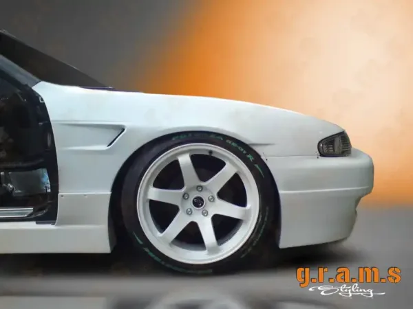 Nissan Silvia S14 Version 1 Front Wings +30mm Wide Body Fender Flares for 1995-2000 Nissan Silvia S14 - S14