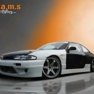 Nissan Silvia S14 Version 1 Front Wings +30mm Wide Body Fender Flares for 1995-2000 Nissan Silvia S14 - S14