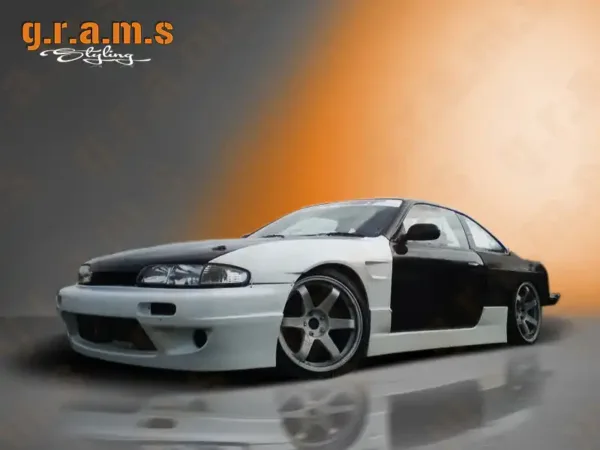 Nissan Silvia S14 Version 1 Front Wings +30mm Wide Body Fender Flares for 1995-2000 Nissan Silvia S14 - S14