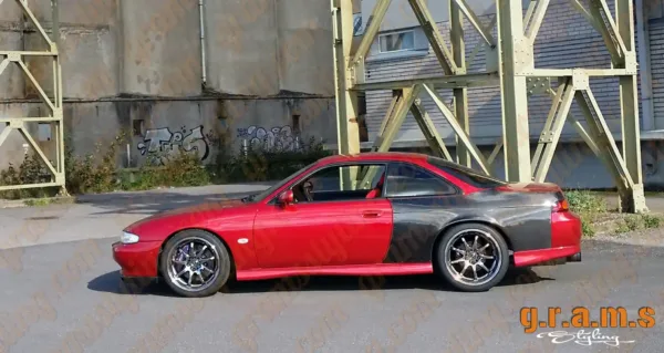 Nissan Silvia S14/S14A Version 1 Rear Fenders - +50mm Wide Body Fender Flares Nissan Silvia S14/S14A Version 1 Rear Fenders - +50mm Wide Body Fender Flares - S14
