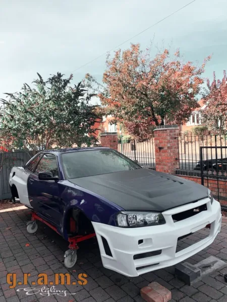 Nissan Skyline R34 Widebody Z-Tune Style Front Wings Fenders – Racing & Drift Nissan Skyline R34 Widebody Z-Tune Style Front Wings Fenders – Racing & Drift - Front Wings