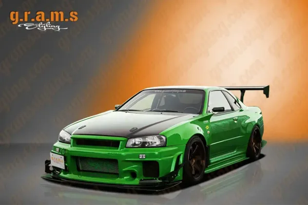 Nissan Skyline R34 Widebody Z-Tune Style Front Wings Fenders – Racing & Drift Nissan Skyline R34 Widebody Z-Tune Style Front Wings Fenders – Racing & Drift - Front Wings