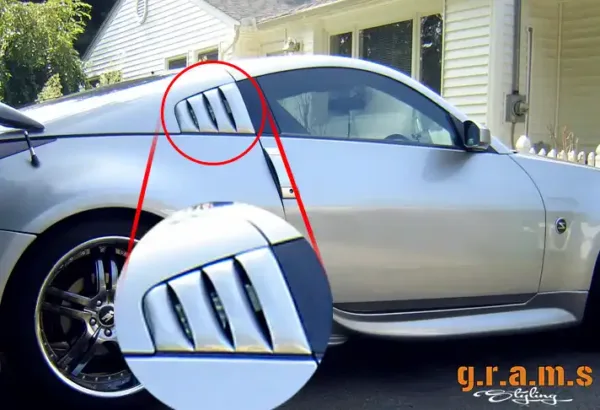 Nissan 350z Side Rear Window Louvers