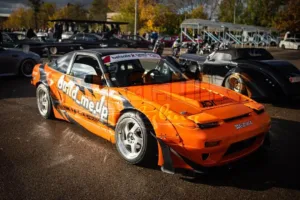 Nissan S13 180SX 240SX complete wide body kit V2 front rear fenders bumper diffuser fiberglass