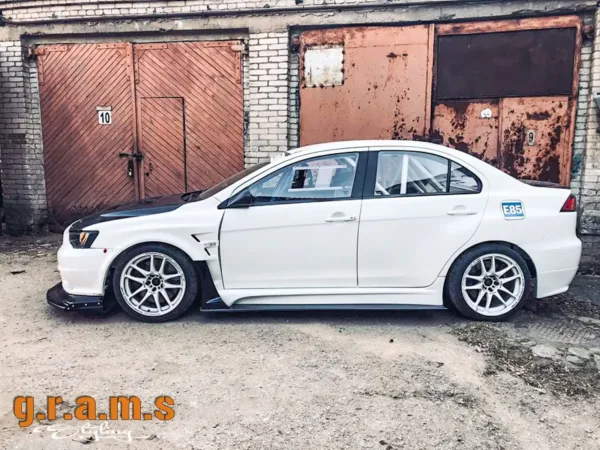 Mitsubishi Lancer Evo X Varis Style Wide Body Side Skirts - Evolution X