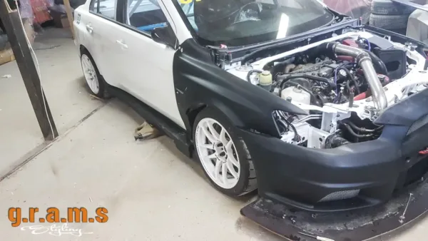 Mitsubishi Lancer X Varis Style Front Wings | +30mm Wide |  Widebody Fitment - Evolution X