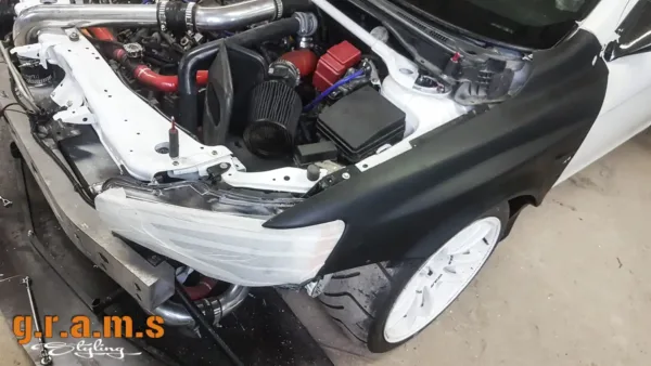 Mitsubishi Lancer X Varis Style Front Wings | +30mm Wide |  Widebody Fitment - Evolution X