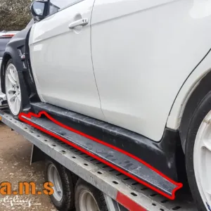 Mitsubishi Lancer Evo X Varis Style Wide Body Side Skirts - Evolution X