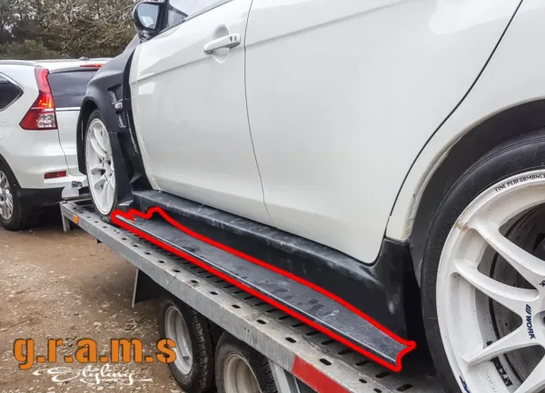 Mitsubishi Lancer Evo X Varis Style Wide Body Side Skirts - Evolution X