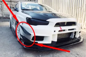 Mitsubishi Lancer Evolution X Front Bumper Canards - Varis Style - Evolution X