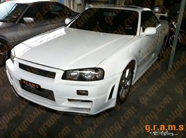 R34 GTR Z-Tune Nissan Skyline Front Lip Undertray Splitter - OEM Style - R34
