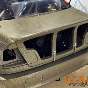 BMW E46 Coupe vented racing boot lid trunk in carbon fiber, fiberglass, and carbon kevlar for enhanced performance and custom look.