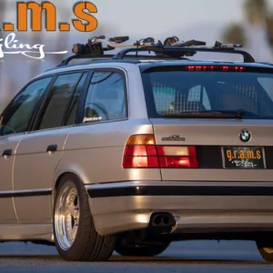 BMW E34 AC Schnitzer style rear bumper lip carbon fibre fitted rear view