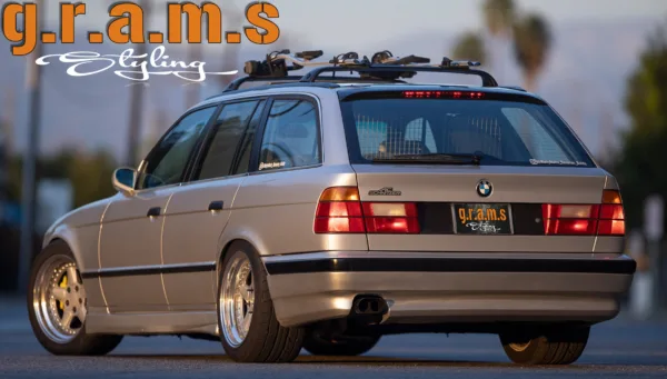 BMW E34 AC Schnitzer style rear bumper lip carbon fibre fitted rear view