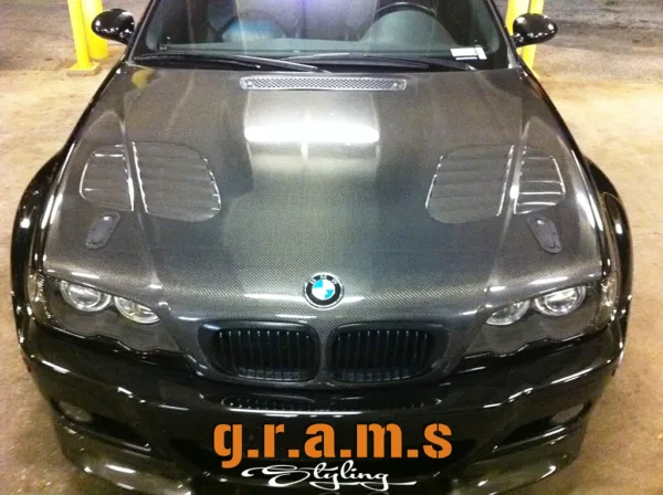BMW E46 coupe M3 style Lightweight Vented Bonnet  / hood - E46