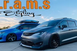 Chrysler Pacifica front bumper lip clinched style carbon fiber