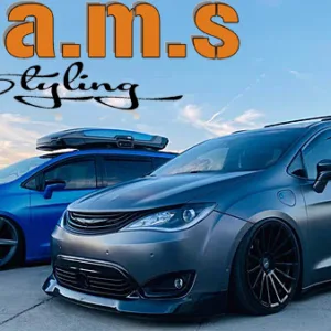 Chrysler Pacifica front bumper lip clinched style carbon fiber